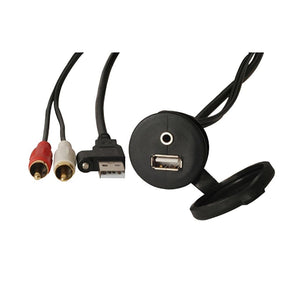 Fusion MS-CBUUSB3.5 Panel Mount USB 3.5mm Headphone Jack - TRAPSKI