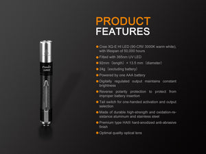 Fenix LD02 V2.0 EDC LED Penlight with UV Lighting