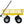 Heavy Duty Steel Garden Cart with Mesh Sides - Dark Green, Red, Yellow