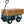 Heavy Duty Steel Garden Cart with Mesh Sides - Dark Green, Red, Yellow