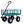 Heavy Duty Steel Garden Cart with Mesh Sides - Dark Green, Red, Yellow