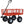 Heavy Duty Steel Garden Cart with Mesh Sides - Dark Green, Red, Yellow