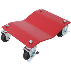 Heavy Duty Steel Vehicle Dollies with Brakes - 2500 Lbs Capacity
