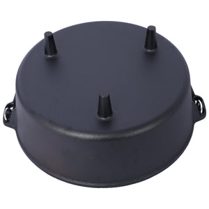 Pre-Seasoned Cast Iron Dutch Oven with Skillet Lid - Black