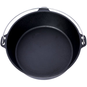Pre-Seasoned Cast Iron Dutch Oven with Skillet Lid - Black