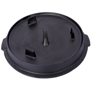 Pre-Seasoned Cast Iron Dutch Oven with Skillet Lid - Black