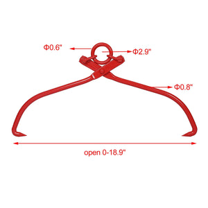 Red Durable Log Lifting Tongs with O-Ring