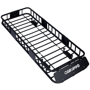 Rooftop Cargo Carrier Basket Steel Universal Fit - Black