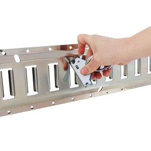Universal E Track Tie-Down Rail Kit with Rails, O-Rings & Ratchet Straps - Steel