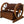 Wooden Wagon Planter Box with Two Tiers and Wheels - Fir Wood