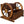 Wooden Wagon Planter Box with Two Tiers and Wheels - Fir Wood