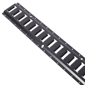 18-Piece E-Track Tie-Down Rail Kit with O-Ring Anchors and Ratchet Straps - Black