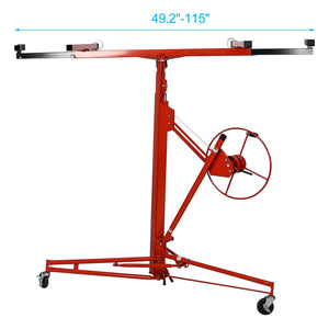 Heavy Duty Drywall Lift Panel Hoist with Adjustable Height - Yellow, Black, or Red