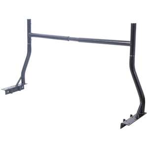 Heavy Duty Extendable Steel Truck Ladder Rack Set with 800 lb Capacity - Black