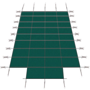 High Strength Mesh Pool Safety Cover for 20 x 40 Ft Rectangular Inground Pools - Blue or Dark Green