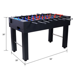 Hurricane Foosball Table with Steel and Wood Construction - Yellow, Black, or Light Brown