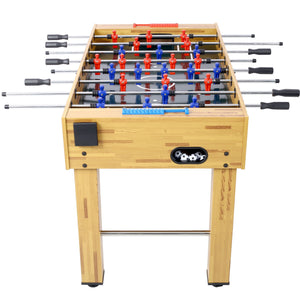Hurricane Foosball Table with Steel and Wood Construction - Yellow, Black, or Light Brown