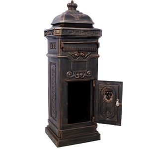 Large-Capacity Mailbox with Vintage Roman Column Design - Available in 4 Colors