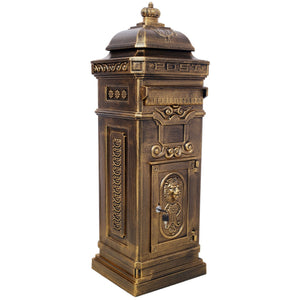 Large-Capacity Mailbox with Vintage Roman Column Design - Available in 4 Colors