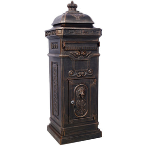 Large-Capacity Mailbox with Vintage Roman Column Design - Available in 4 Colors
