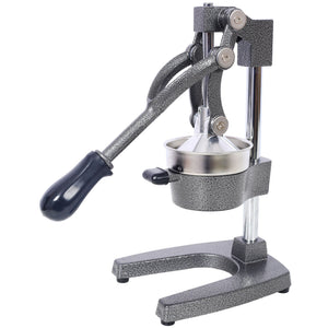 Manual Hand Press Citrus Juicer with Cast Iron Construction - Orange or Dark Gray