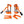 Manual Hand Press Citrus Juicer with Cast Iron Construction - Orange or Dark Gray