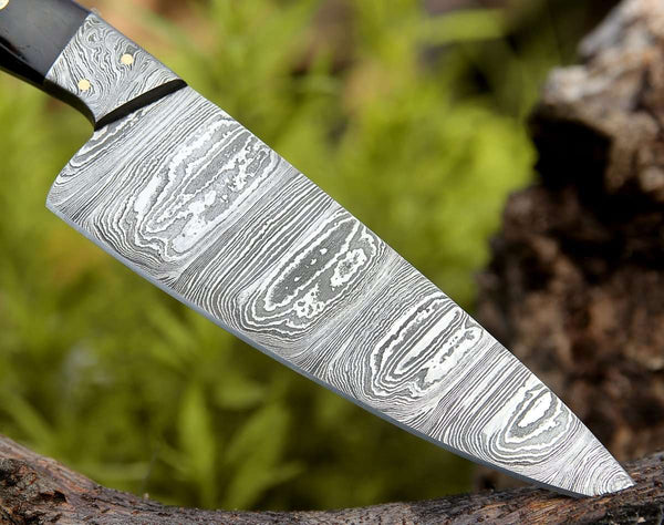 Gale Damascus Chef's Knife with Exotic Wenge Wood Handle