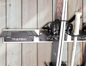 Garage Wall Rack Organizer for Yard Tools, Gear & Equipment, Skis or Snowboard by Bindings - TRAPSKI