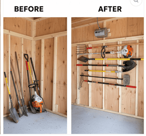 Garden Tool Organizer Rack - Stud Mounted