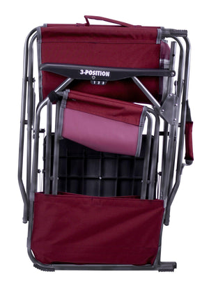 GCI Outdoor 3-Position Reclining Director's Chair, Side Table, and Ottoman, Cinnamon - TRAPSKI