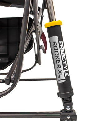 GCI Outdoor Freestyle Rocker XL Portable Folding Rocking Chair, Outdoor Camping Chair with Side Table, Aluminum - TRAPSKI