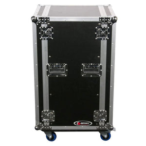 Odyssey FZAR20W Heavy Duty Portable Flight Zone 20 Space Amp Rack With Wheels