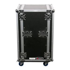 Odyssey FZAR20W Heavy Duty Portable Flight Zone 20 Space Amp Rack With Wheels