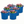 Homz 18 Gal Plastic Open Storage Round Utility Tub with Handles, Blue (3 Pack)