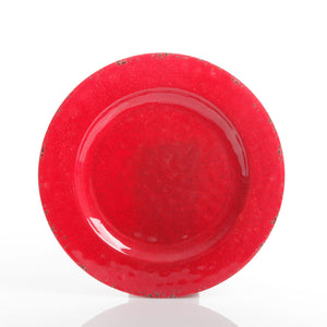 Gibson Studio California Mauna 12-Piece Durable Melamine Dinnerware Set, Red