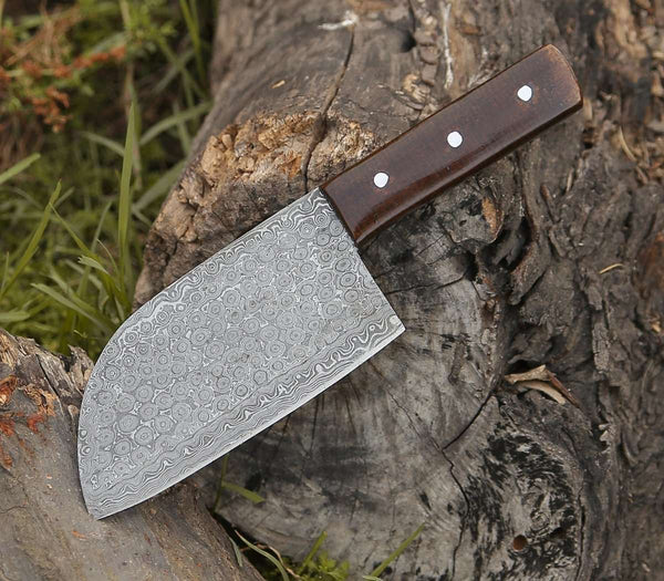 Gladiator Damascus Steel Cleaver with Micarta Handle