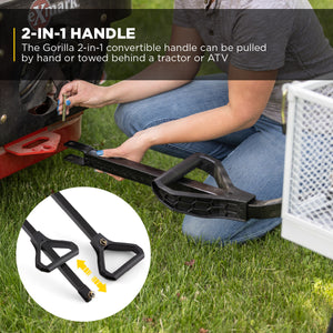 Gorilla Cart 1000 Pound Capacity Heavy Duty Steel Mesh Utility Wagon Cart, Gray