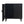 Modern Black Wood Storage Cabinet with Decorative Door - Black