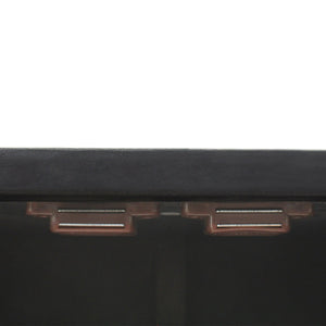 Modern Black Wood Storage Cabinet with Decorative Door - Black