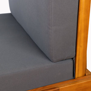 Gray Broadway Ian Chaise Lounge Cushion with Waterproof Fabric - Gray