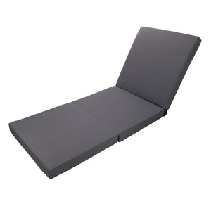 Gray Broadway Ian Chaise Lounge Cushion with Waterproof Fabric - Gray