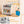 Kids Wooden Bookshelf with Universal Wheels