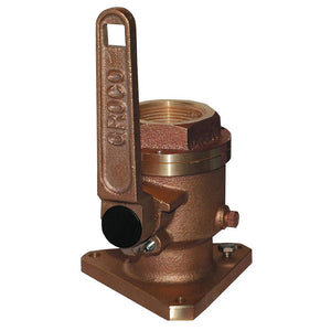 GROCO 1-1/2" Bronze Flanged Full Flow Seacock - TRAPSKI