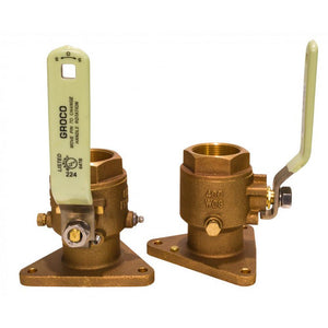 GROCO 1" Bronze Tri-Flanged Ball Valve/Seacock - TRAPSKI