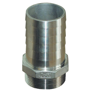GROCO 1" NPT x 1" ID Stainless Steel Pipe to Hose Straight Fitting - TRAPSKI