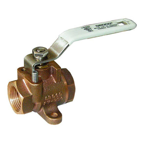 GROCO 1/2" NPT Bronze Inline Fuel Valve - TRAPSKI