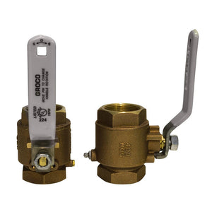 GROCO 3/4" NPT Bronze In-Line Ball Valve - TRAPSKI