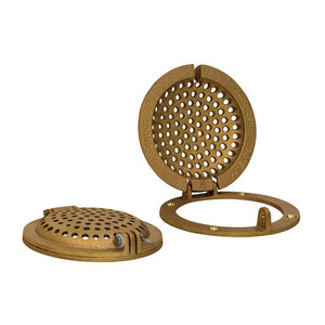 GROCO Bronze Round Hull Strainer w/Access Door f/Up To 1" Thru-Hull - TRAPSKI