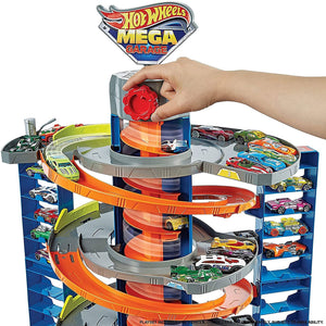 Hot Wheels City Mega Garage Playset w/ Corkscrew Elevator & Storage for 60+ Cars