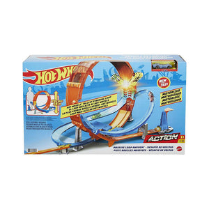 Hot Wheels Massive Loop Mayhem Battery Operated Track Set for Kids Ages 5 and Up
